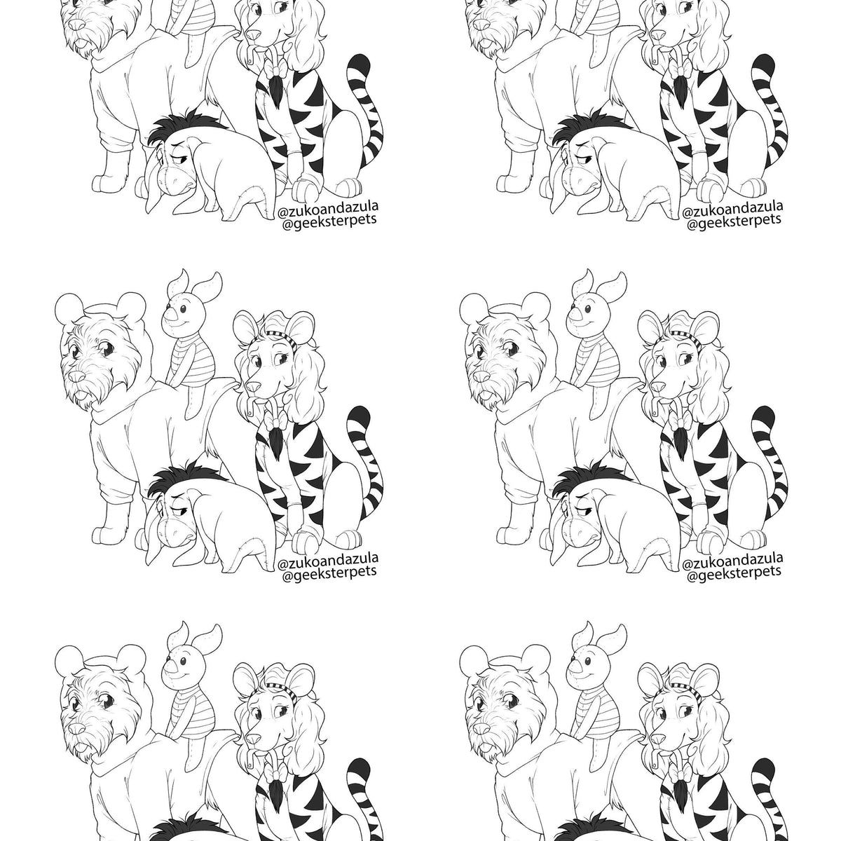 Coloring Page Animal Friends Geekster Pets Coloring page animal friends geekster pets