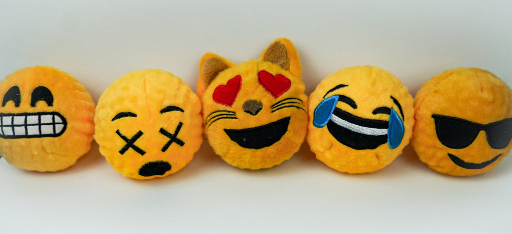 Emoji ball dog clearance toy